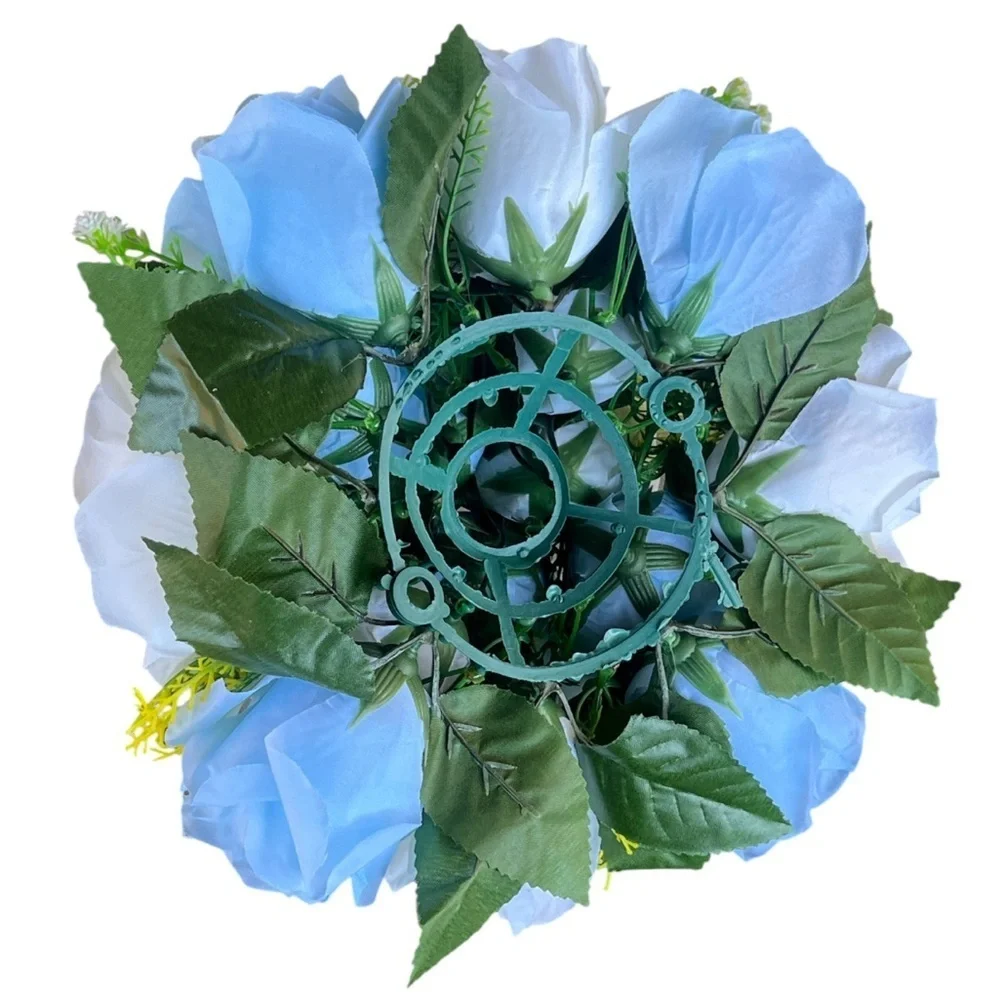 Bouquet Wedding Centerpiece Artifical Silk Floral Ball Circular Decoration Blue
